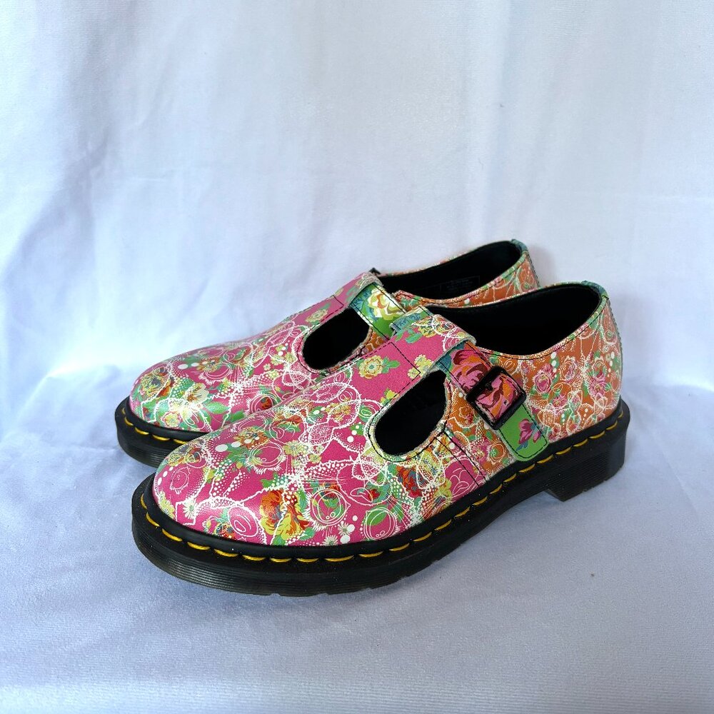 Dr Martens Polly Daze | Bright Floral Neon Pastel Mary Janes l 8